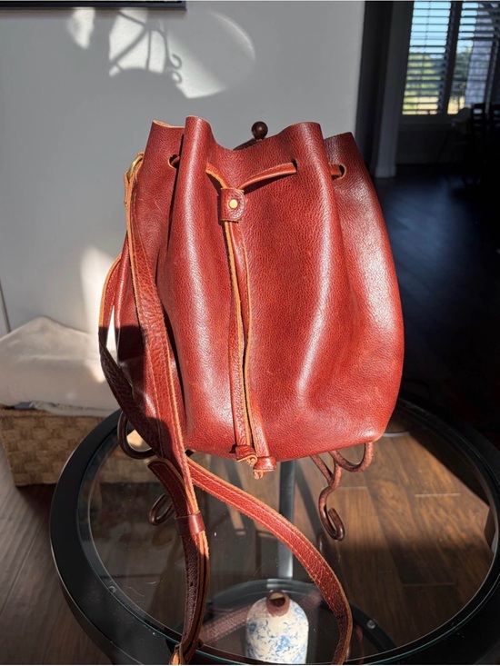 Portland Leather Handbags - Portland Leather Bucket Bag in a Rich Chestnut